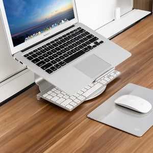 photo ambiance support rotatif ordinateur portable en aluminium