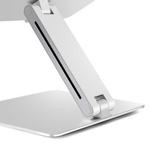 photo détail support ordinateur portable inclinable aluminium 