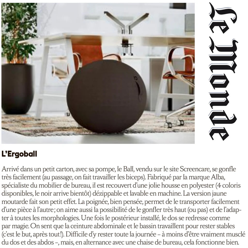 Pourquoi adopter l’Ergoball au bureau ? Confort, posture et style au rendez-vous