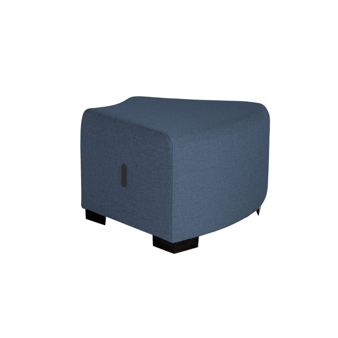 POUF ANGULAIRE HIZIA - Bleu Denim