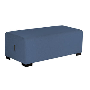 POUF 2 PLACES HIZIA - Bleu Denim