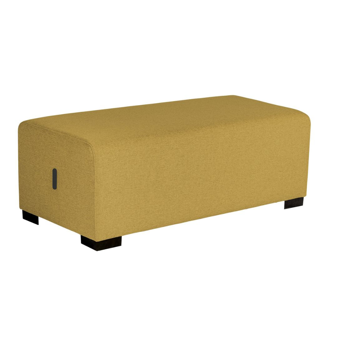 POUF 2 PLACES HIZIA - Jaune Safran