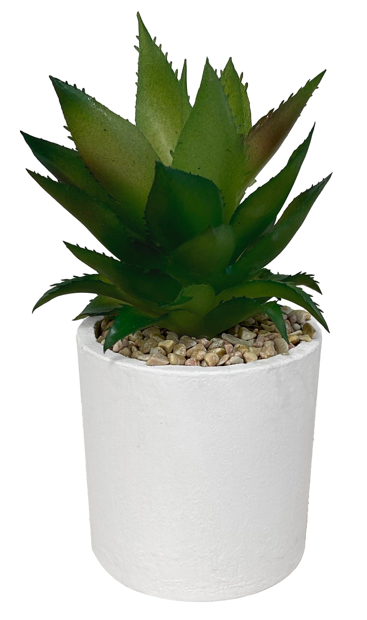 Set de 3 plantes artificielles, pot blanc, taille 16 cm