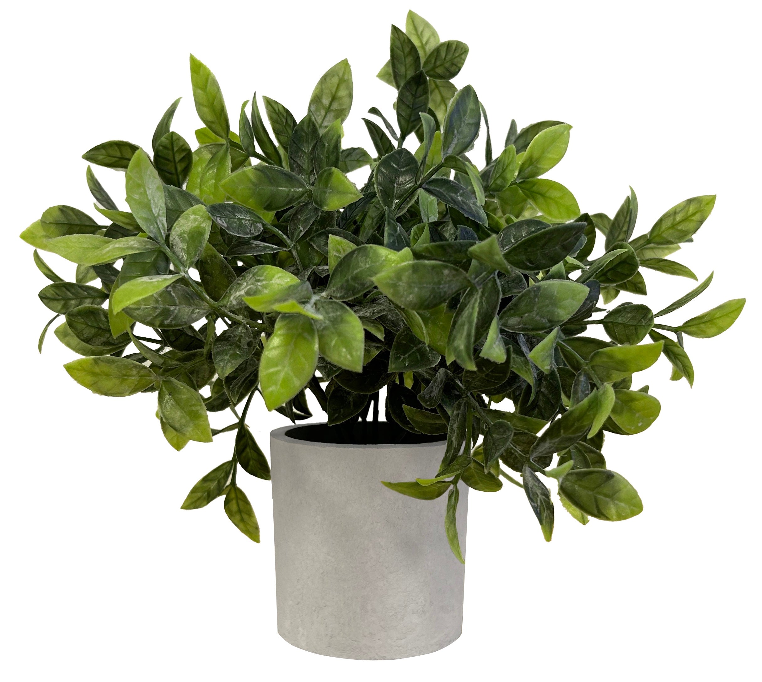 Set de 3 plantes artificielles, pot gris, taille 20 cm