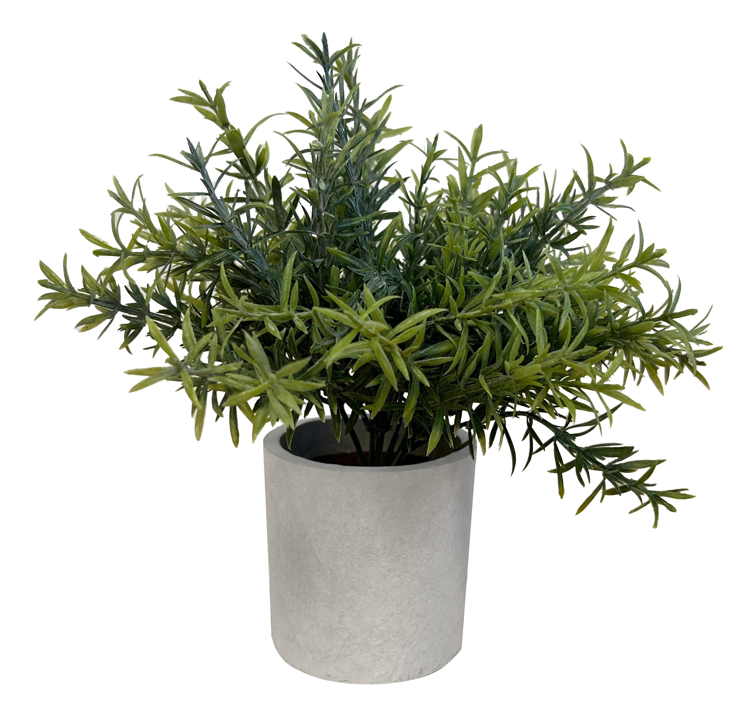 Set de 3 plantes artificielles, pot gris, taille 20 cm