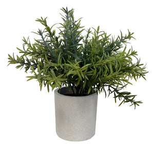 Set de 3 plantes artificielles, pot gris, taille 20 cm