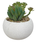 Charger l&#39;image dans la galerie, Set de 3 plantes artificielles, pot blanc, taille 11 cm
