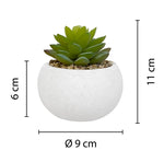 Charger l&#39;image dans la galerie, Set de 3 plantes artificielles, pot blanc, taille 11 cm
