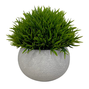 Set de 3 plantes artificielles, pot gris, taille 11 cm