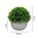 Charger l&#39;image dans la galerie, Set de 3 plantes artificielles, pot gris, taille 11 cm
