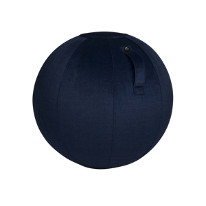 photo siège ballon ergonomique velours bleu