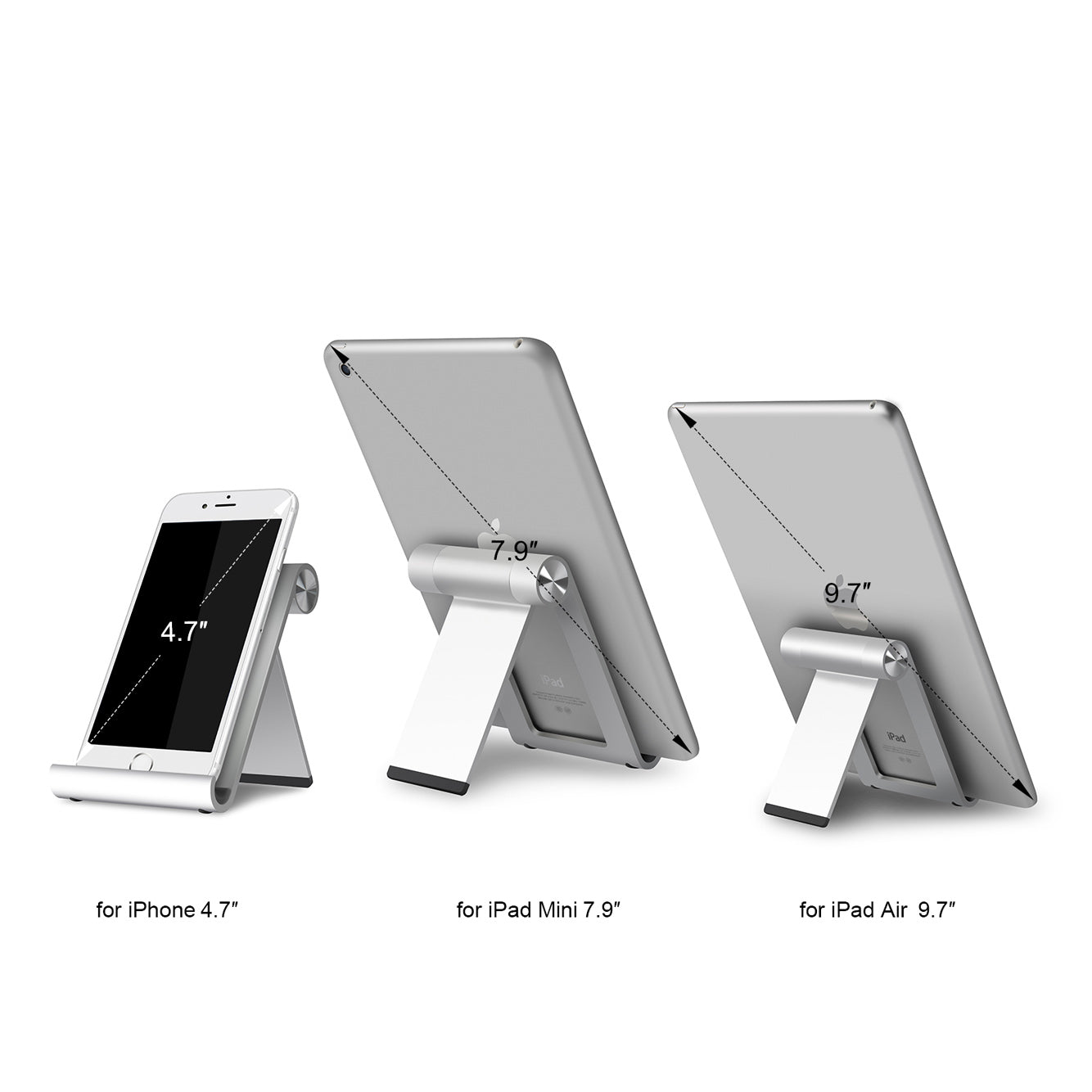 photo gamme support tablette et téléphone en aluminium