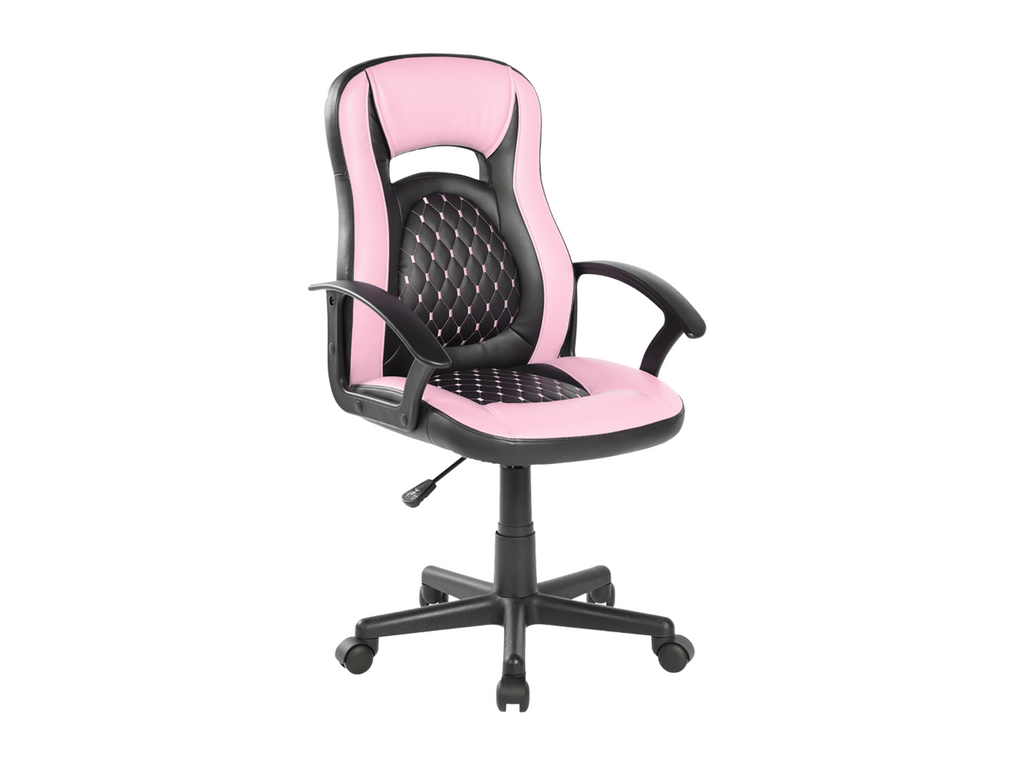 photo principale fauteuil ergonomique rose enfant