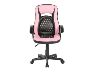 photo face fauteuil ergonomique rose enfant