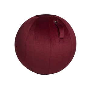 photo siège ballon ergonomique velours rouge