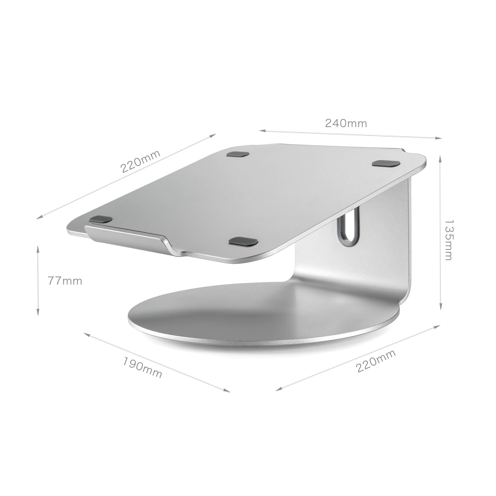 photo vide support rotatif ordinateur portable en aluminium