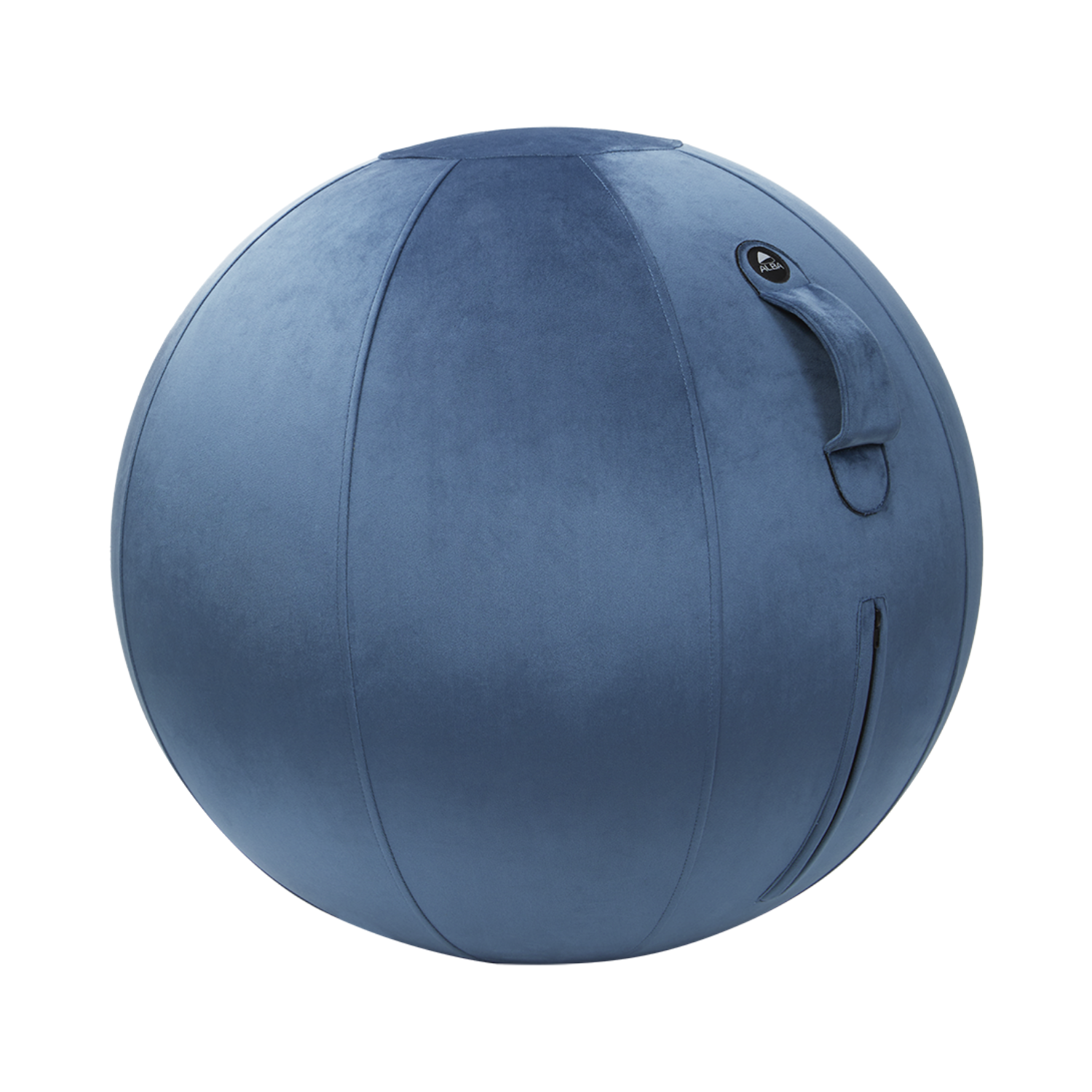 photo principale siège ballon ergonomique velours bleu