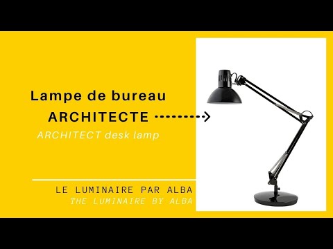 vidéo montage lampe de bureau led noire architecte 
