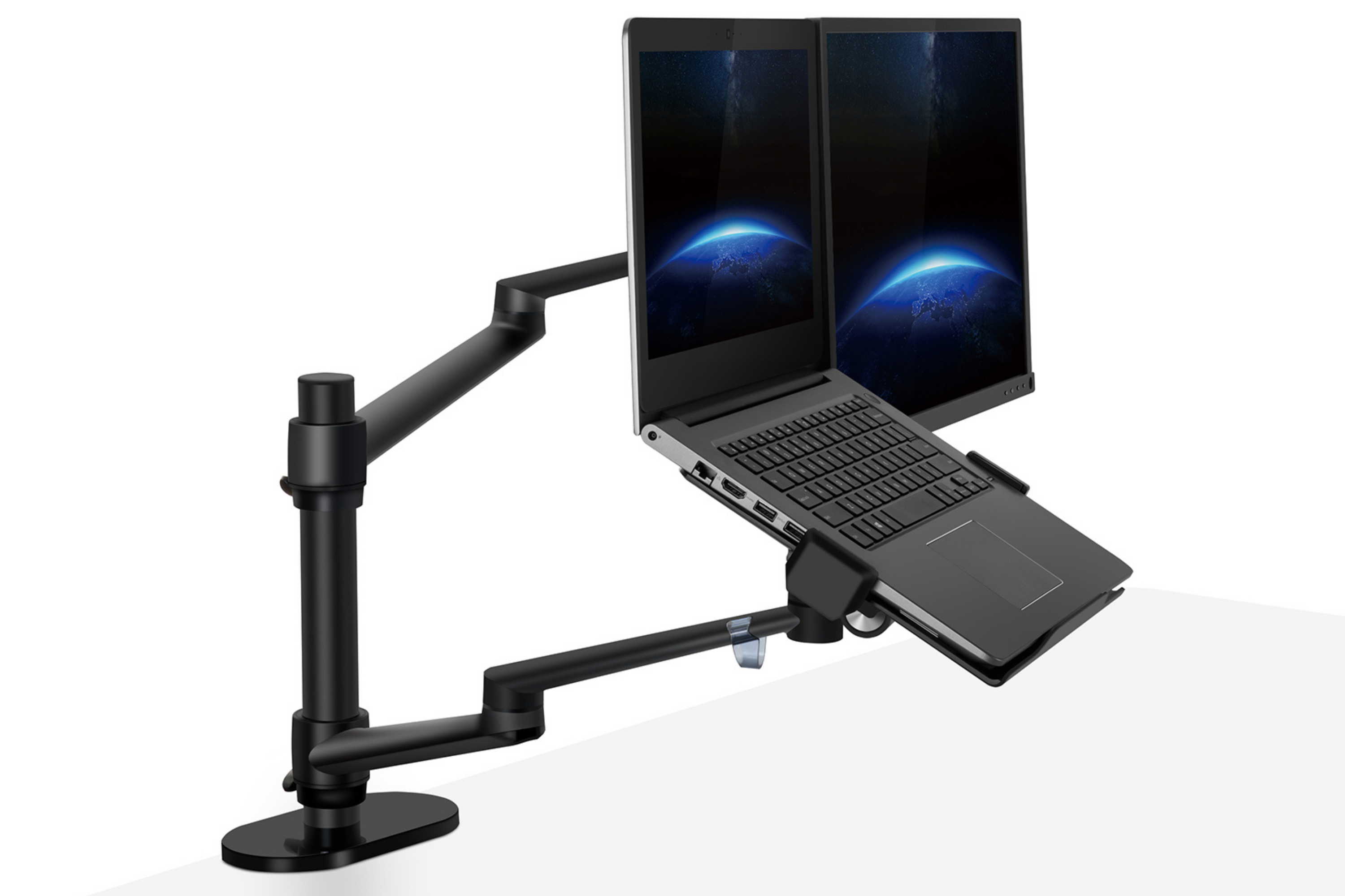 Support d'ordinateur portable pour bras articulés, Supports écran et  rehausseurs pour portables